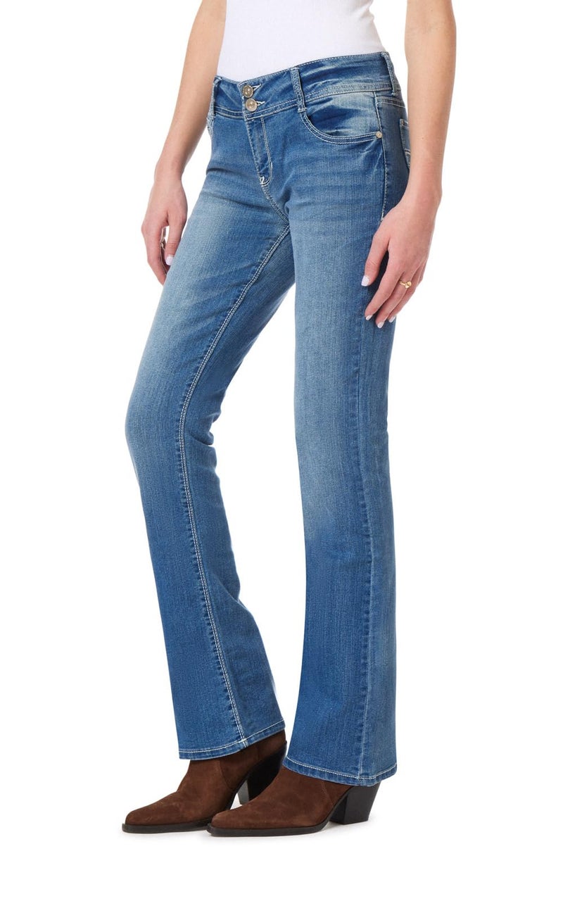 WallFlower Women's InstaStretch Luscious Curvy Bootcut Jeans, Jenny, 9 - Image 1